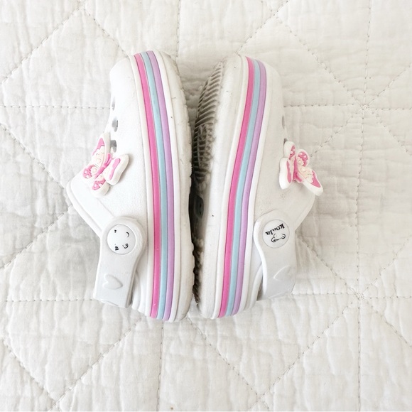 KOALA KIDS Baby Girl Sandals White Pink Butterflies Cutout Hearts 4 - Picture 4 of 6